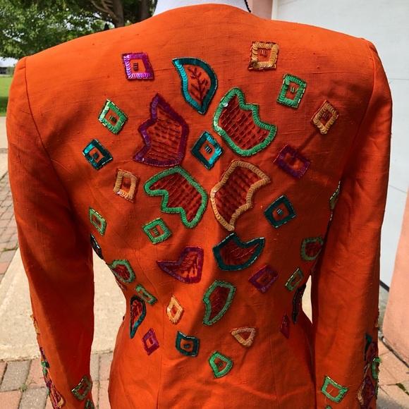 Vintage Bob Mackie colorful silk jacket